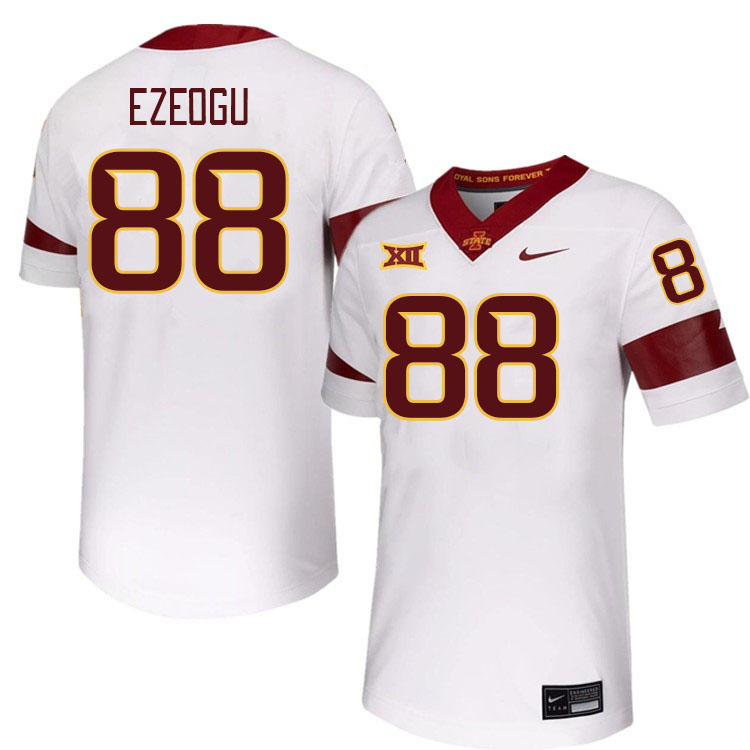 Men #88 Ikenna Ezeogu Iowa State Cyclones College Football Jerseys Stitched-White